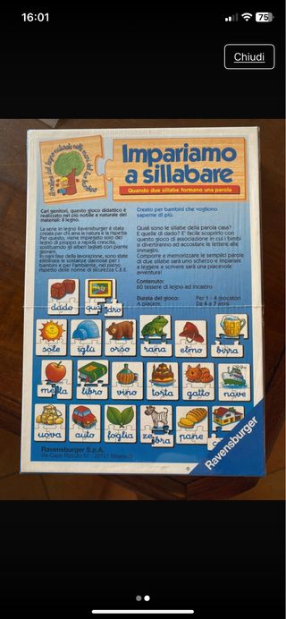 Gioco Impariamo a Sillabare