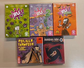 Pack de juegos de mesa saga Virus + polilla + lobo