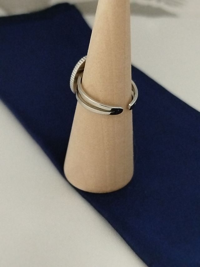 Anillo turquesa claro de acero inoxidable