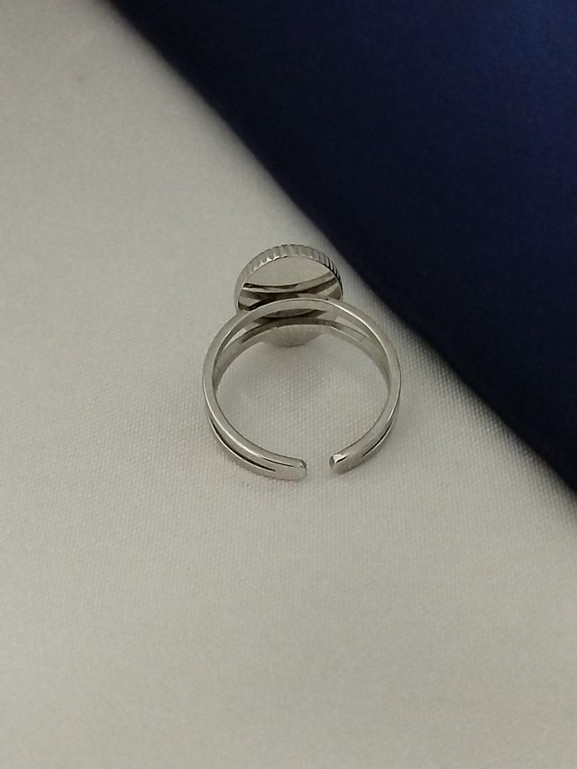 Anillo turquesa claro de acero inoxidable