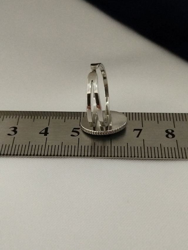 Anillo turquesa claro de acero inoxidable