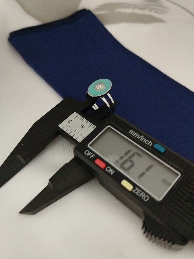 Anillo turquesa claro de acero inoxidable