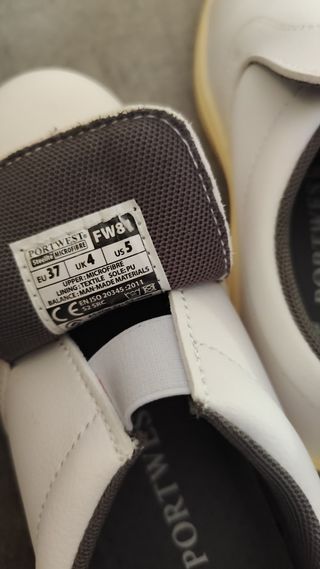 Zapatos seguridad Portwest 37 blancos