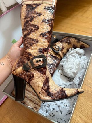 Botas estampado serpiente 
