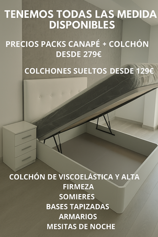 Canapé + colchón viscoelástico