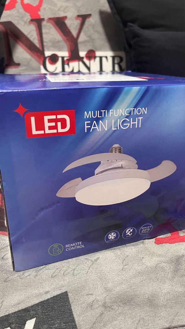 Ventilador techo blanco con luz