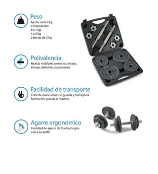 Banco Plegable y maletin de pesas