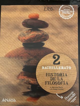 Libro historia filosofía 2 bach