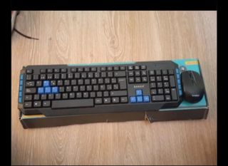 Teclado Ratón SANDA Negro Azul