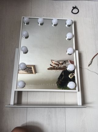 Espejo maquillaje LED blanco