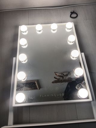 Espejo maquillaje LED blanco