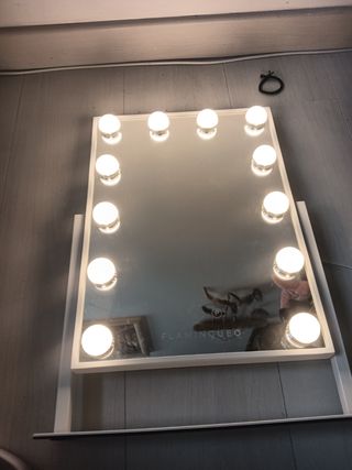 Espejo maquillaje LED blanco