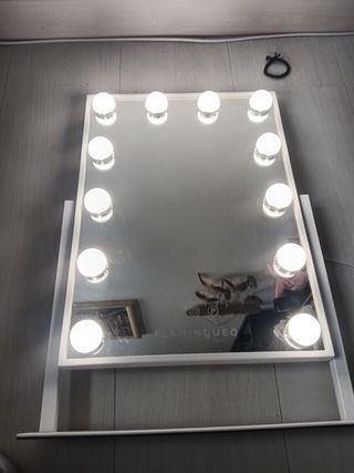 Espejo maquillaje LED blanco