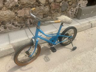 Bicicleta infantil vintage azul