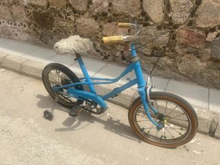 Bicicleta infantil vintage azul