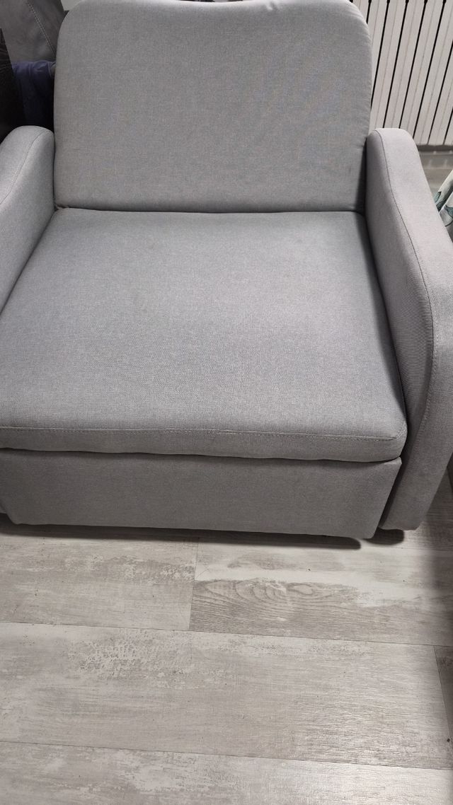 Sofá cama individual gris