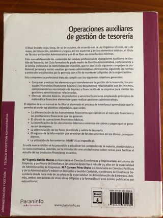 Operaciones auxiliares tesorería