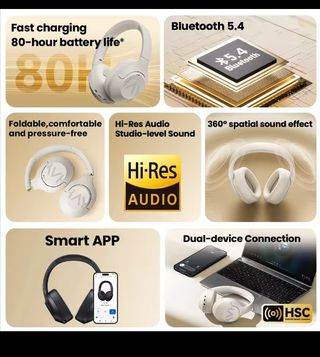 HAYLOU S30 Auriculares Bluetooth 5.4