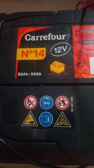 Batería Coche Carrefour 12V 60Ah