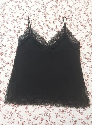 Top encaje negro H&M