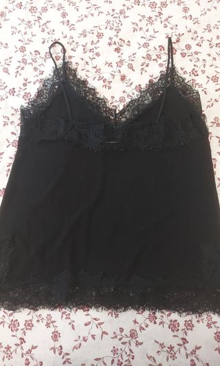 Top encaje negro H&M