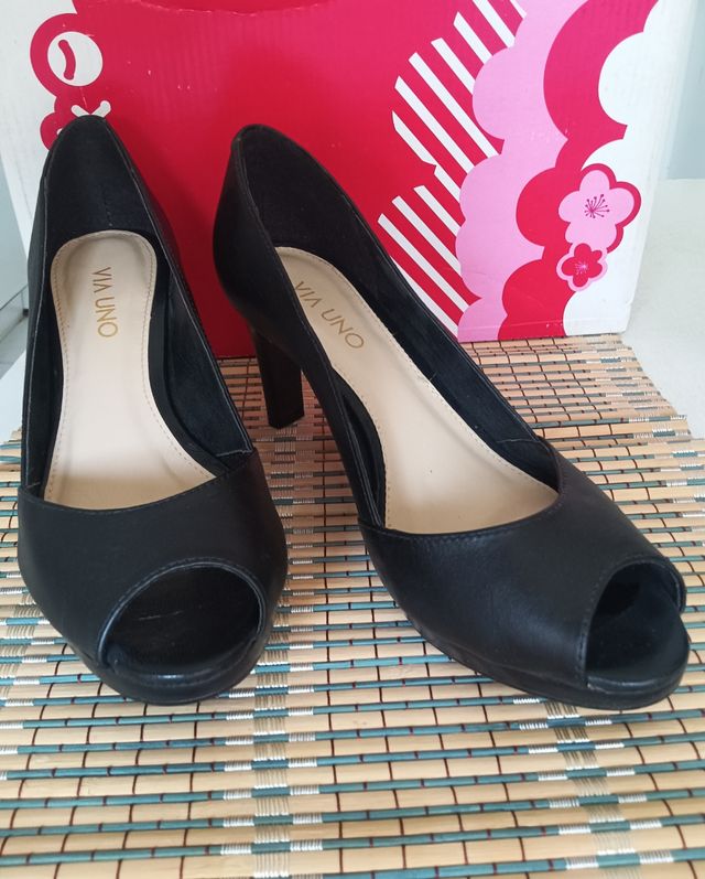 Tacones Via Uno negros, núm 36