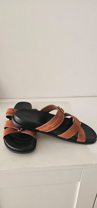 Sandalias planas Zara - Marrón