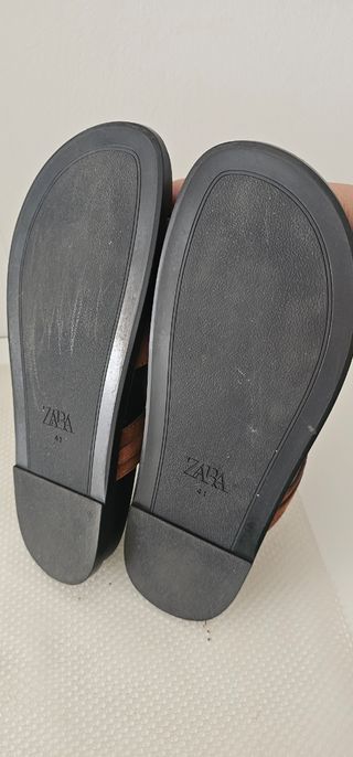 Sandalias planas Zara - Marrón