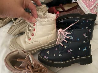 Zapatos niña 24/25 - rojos y blancos
