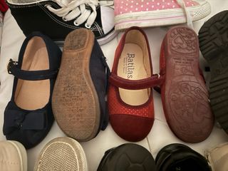 Zapatos niña 24/25 - rojos y blancos