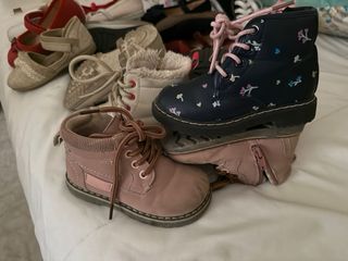 Zapatos niña 24/25 - rojos y blancos