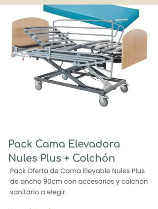 Cama articulada Nules 90cm + colchón