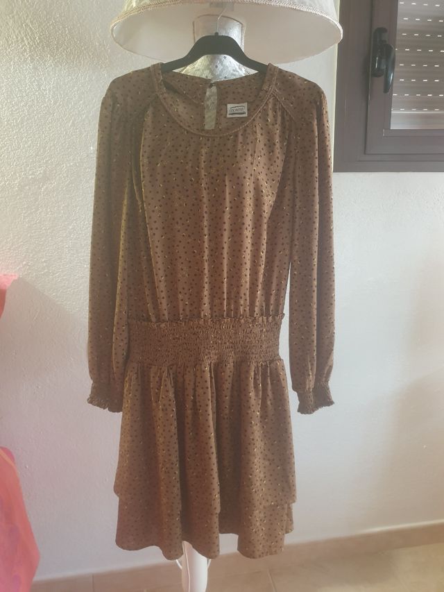 Vestido Oxbow marrón estampado