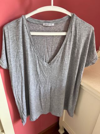 Camiseta Zara Trafaluc gris - M