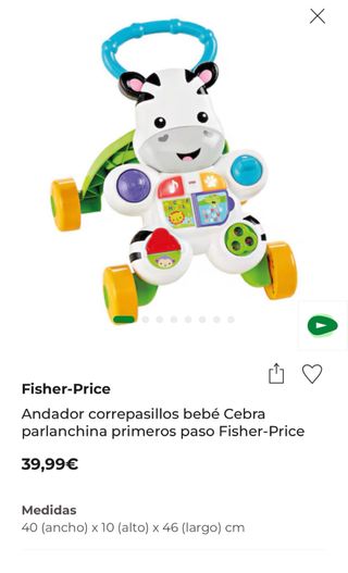 Andador Bebé Cebra Fisher-Price
