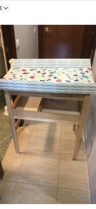 Cambiador bebé madera