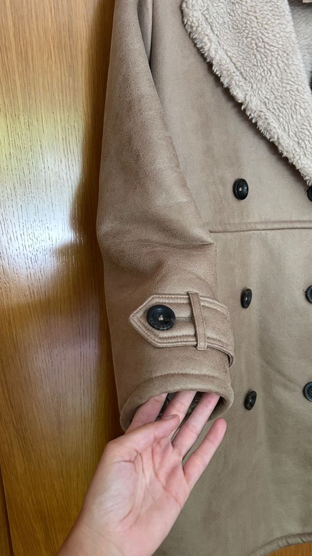 Abrigo borreguillo beige - Talla M