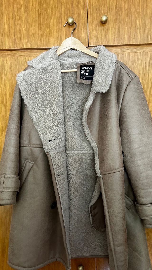 Abrigo borreguillo beige - Talla M