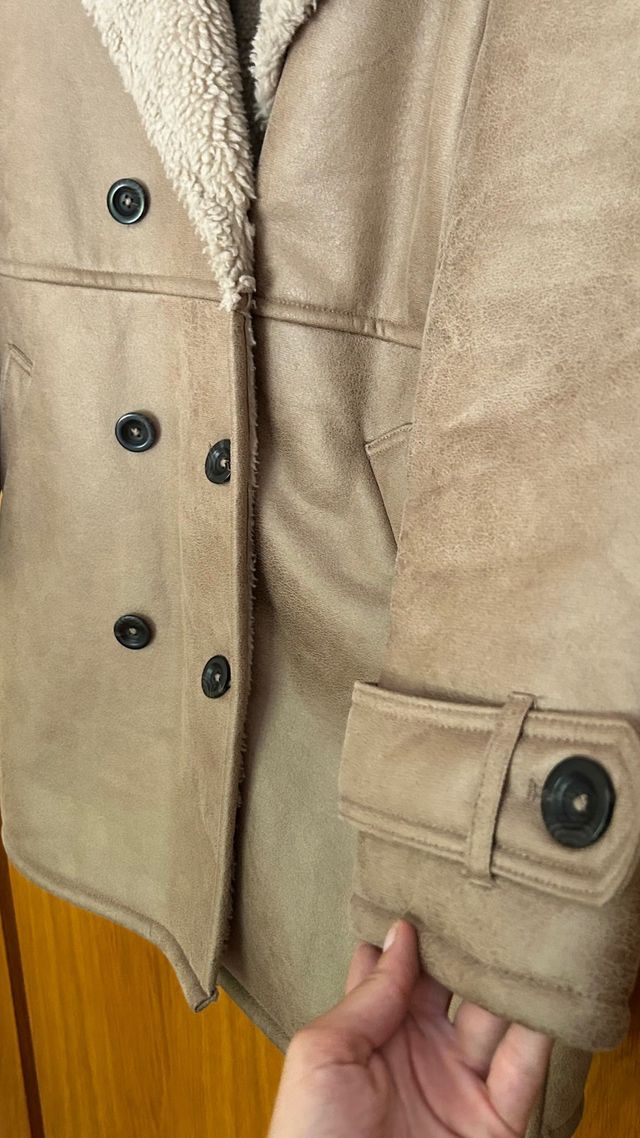 Abrigo borreguillo beige - Talla M