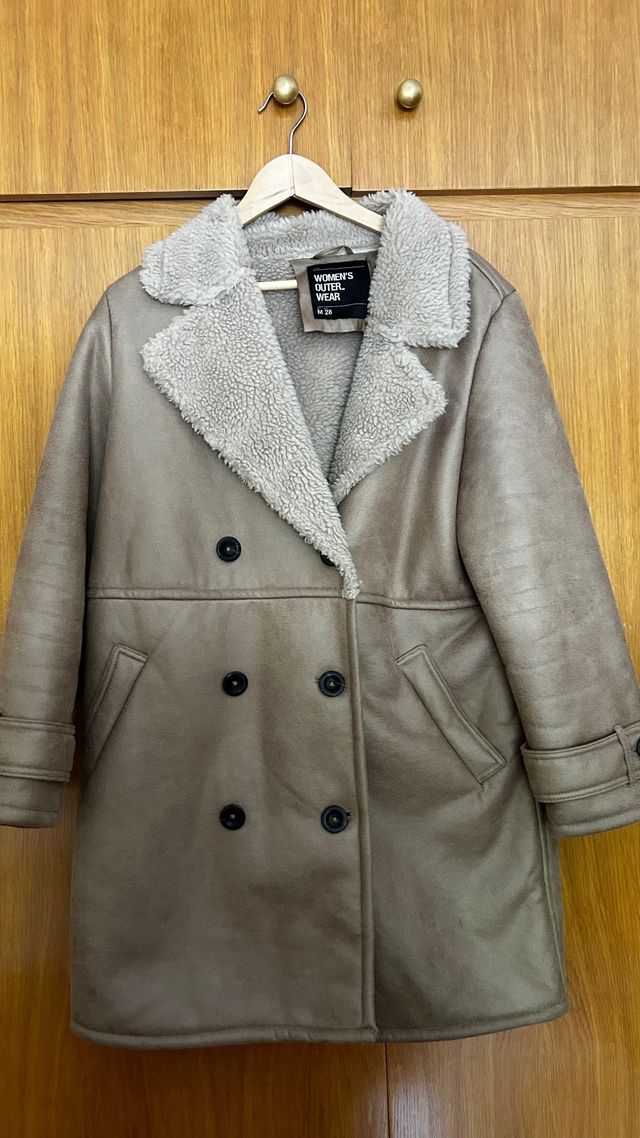 Abrigo borreguillo beige - Talla M