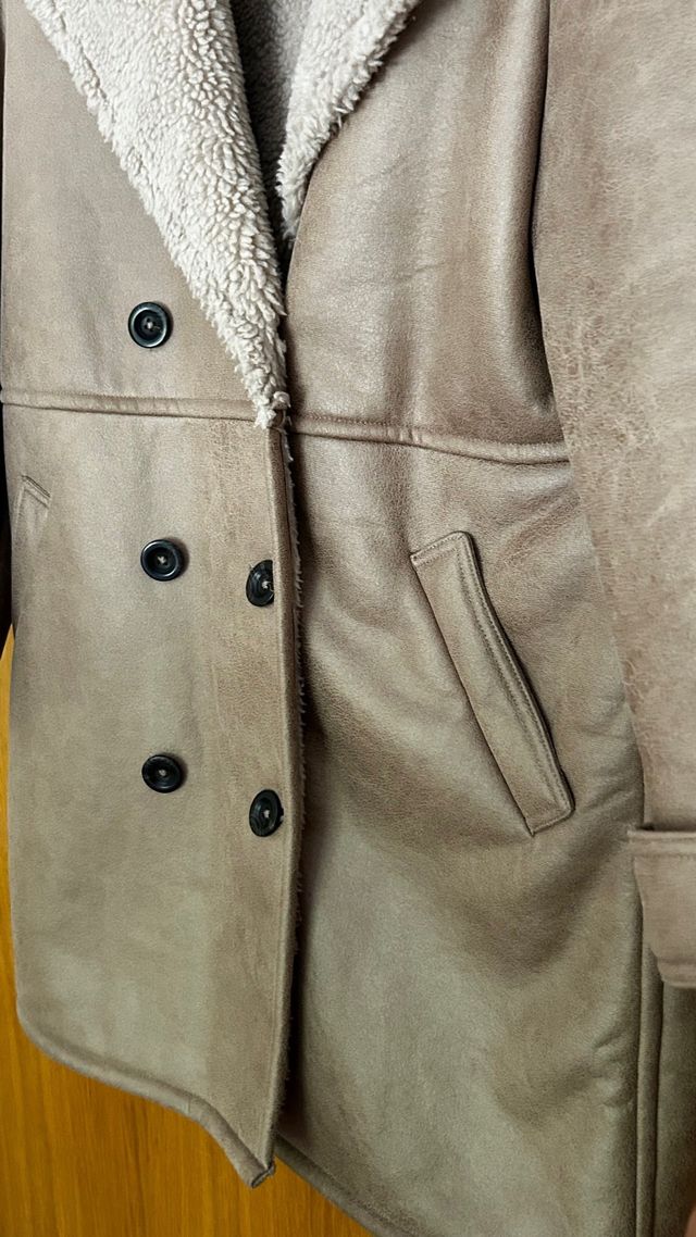 Abrigo borreguillo beige - Talla M