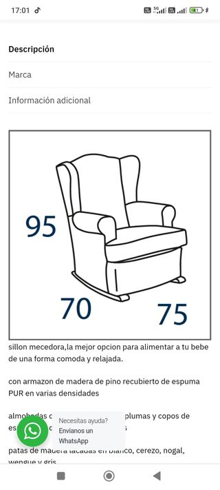 Butaca mecedora ideal para lactancia