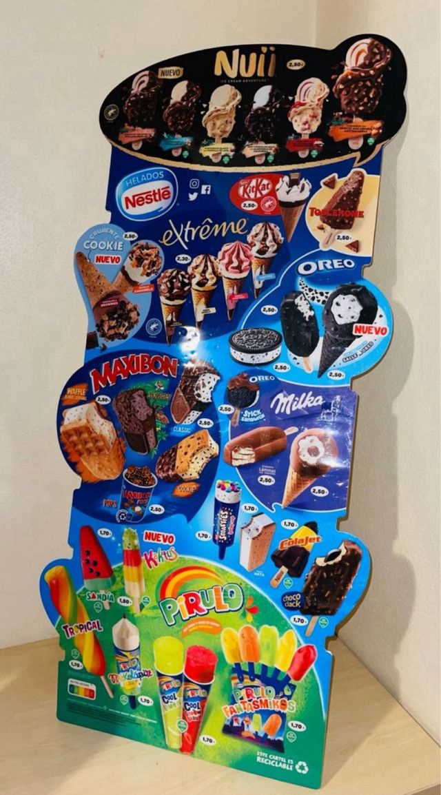 Cartel helados Nestlé