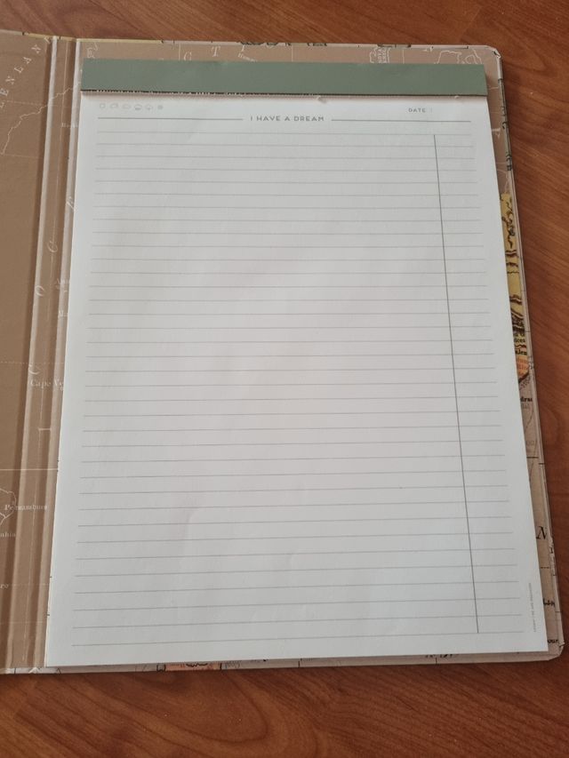 Planificador: Portapapeles mapa vintage