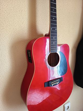 Guitarra acústica roja Daytona