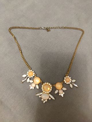 Collana oro con ciondoli arancioni