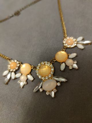 Collana oro con ciondoli arancioni