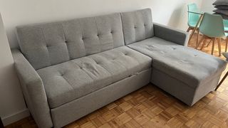 Sofá cama gris - Chaiselongue