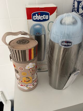 Termo Chicco + funda biberones