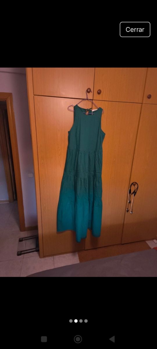 Vestido maxi verde